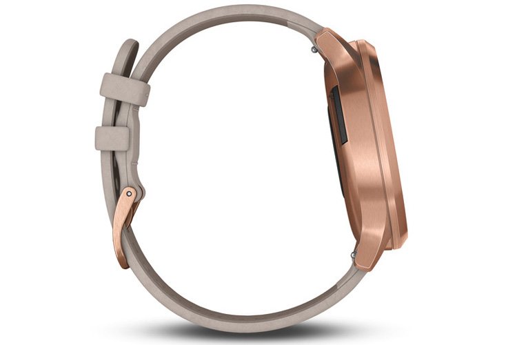 garmin vivomove rose gold suede
