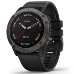 Garmin Fenix 6X Sapphire Carbon Gray DLC Black Band Watch 010-02157-12