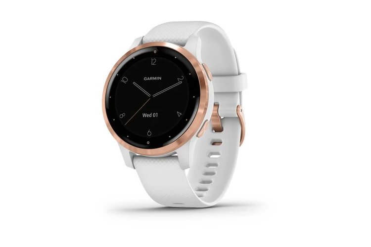 garmin vivoactive 3 hr multisport tracker white rubber rose watch