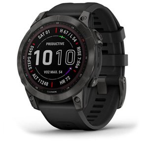 Garmin Fenix 7 Sapphire Solar Grey Titanium Black Band 010-02540-22