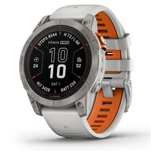 Garmin Fenix 7 Pro Sapphire Solar Titanium, Orange Band 010-02777-22