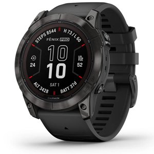 Garmin Fenix 7X Pro Sapphire Solar Carbon Gray DLC Titanium Black Band