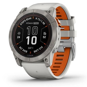 Garmin Fenix 7X Pro Sapphire Solar Titanium Fog Gray/Ember Orange Band