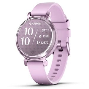 Garmin Lily 2 Smartwatch, Metallic Lilac w/ Lilac Silicone Band