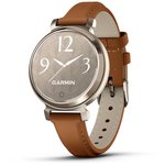 Garmin Lily 2 Smartwatch, Cream Gold w Leather Band 010-02839-02