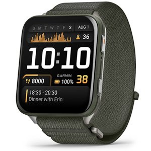Garmin Venu X1 Moss, Titanium Caseback Moss Nylon Band 010-02980-05