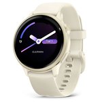 Garmin Vivoactive 6 GPS Fitness Smartwatch - Lunar Gold with Bone Band
