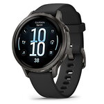 Garmin Venu 4 - 41 mm - Slate w/ Black Silicone Band (010-03013-02)
