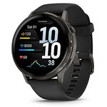 Garmin Venu 4 - 45 mm - Slate w/ Black Silicone Band (010-03014-00)