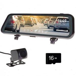 Gator GRV96MKT 9” Screen HD Mirror Dual 1080P Reverse Camera Dash Cam