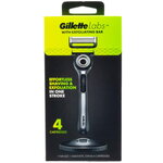 Gillette Labs Razor with Exfoliating Bar, Stand & 4 Refills