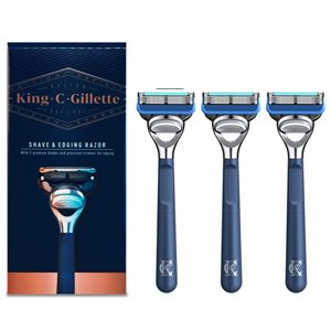 King C. Gillette Shave and Edging Razor 3 Pack