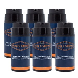 King C. Gillette Face and Stubble Moisturiser 100ml x 6 Pack