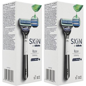 2 x SKIN BY GILLETTE RAZOR EXFOLIATING + PK2 BLADES