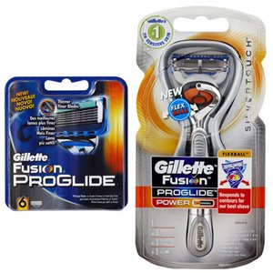 Gillette Fusion ProGlide SilverTouch Power Flexball Razor + 7PK