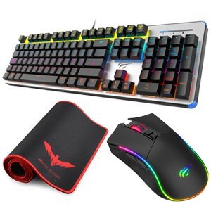 Havit RBG Backlit Mechanical Gaming Keyboard Mouse & Large Pad