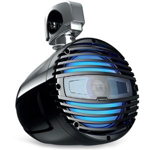 Hertz Marine 8" (200mm) 2-Way RGB Black Clamp Tower Coaxial Speaker