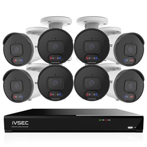 IVSEC 8MP 4K AI 2TB NVR 8CH 8x850B Bullet Cameras Security System