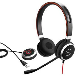 Jabra EVOLVE 40 UC USB 3.5mm Jack Stereo HD Audio Headset