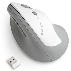 Kensington Pro Fit Ergo Vertical Wireless Mouse Grey 6 Buttons