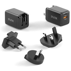 KeySmart STATIK 45W BlitzCharge Dual Power Adapter - Black
