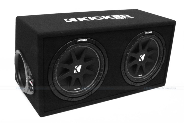 Kicker 43DC122 Comp Dual 2Ohm 12 Subwoofers Vented Sub Box Enclosure