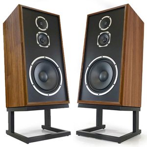 KLH Audio Model Five 3-Way Acoustic Suspension Speakers Walnut Pair