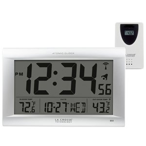 La Crosse Large Atomic Digital Wall Clock w/ Temperature 513-1311OTN