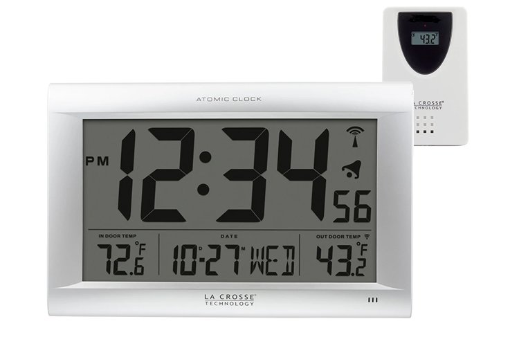 Buy La Crosse Atomic Digital Wall Clock with Indoor Temperature