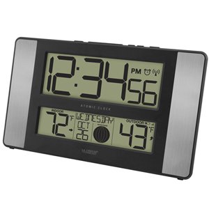 La Crosse Moon Phase Digital Wall Clock w/ Temperature 513-1417AL