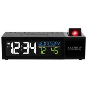 La Crosse Pop-Up Bar Projection Alarm Clock w/ Temp Humidity 616-1950