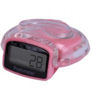 Laser NAV-PED10-PNK Clip-on Pedometer w/ Digital display