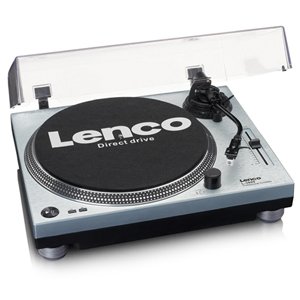 Lenco L-3809 Direct Drive LP Turntable - Metallic Blue