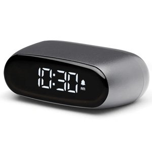 Lexon Minut Mini Alarm Clock - Gunmetal