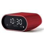 Lexon Ray Clock Lcd Alarm Clock w Temp & Humidity Display - Red