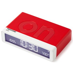 Lexon Flip Classic Reversible Alarm Clock PANTONE - 2035 Red