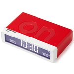 Lexon Flip Classic Reversible Alarm Clock PANTONE - 2035 Red