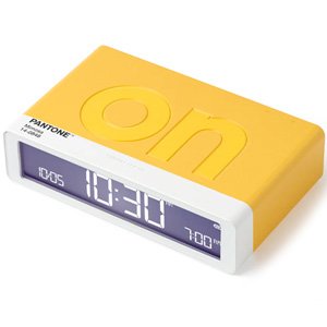 Lexon Flip Classic Reversible Alarm Clock PANTONE - Yellow