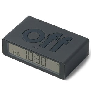 Lexon Flip Mini Reversible Alarm Clock - Grey