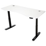 ErgoDesk Automatic Standing Desk 1500mm (White) + Cable Management