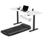 V-Fold Treadmill w/ ErgoDesk Auto White Standing Desk 1800mm