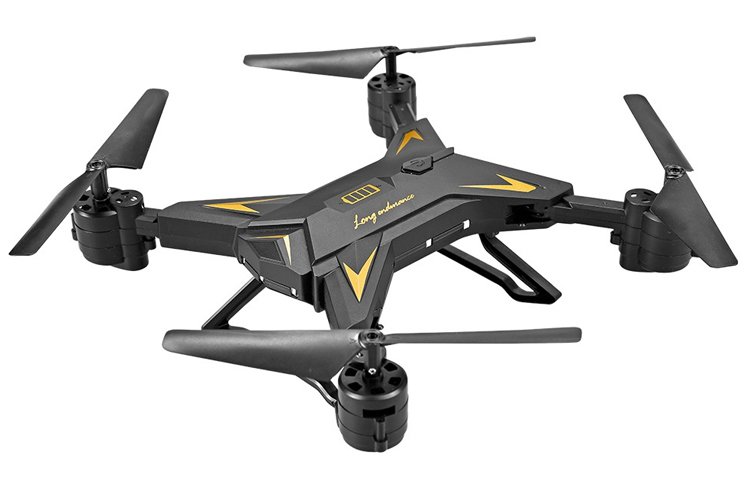 KY601S RC Drone Foldable Quadcopter w WiFi FPV 1080P HD Camera Black