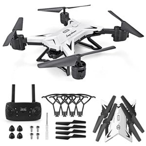 KY601S RC Drone Foldable Quadcopter w/ WiFi FPV 1080P HD Camera White