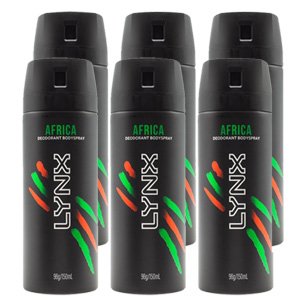 6 x LYNX 150ml DEODORANT BODY SPRAY AFRICA