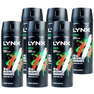 Lynx 100g Body Spray Africa Mandarin & Sandalwood 6 Pack
