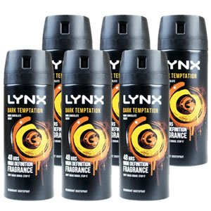 Lynx 100g Body Spray Dark Temptation Dark Chocolate 6 Pack