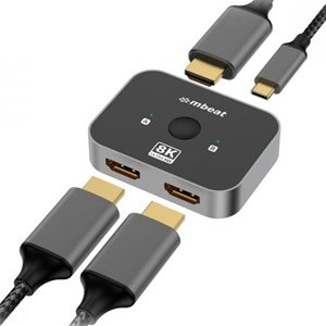 mbeat 8K Bi-directional HDMI 2.1 Switch 2 In 1 Out/1 In 2 Out