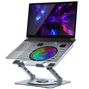 mbeat Stage S8 Rotating Laptop Stand with RGB Cooling Fan and USB Port