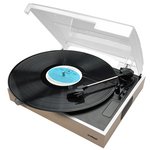 mBeat Wooden Style USB Turntable Vinyl Recorder w/ Speakers