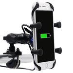 Motorader Motorcycle X Grip Mount w/ USB Port & Charging Lead